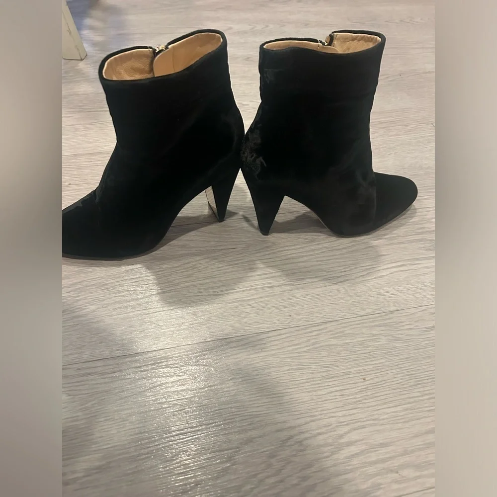 Marion Parke Ditto Velvet Cap Toe High Heeled Bootie Size 37
